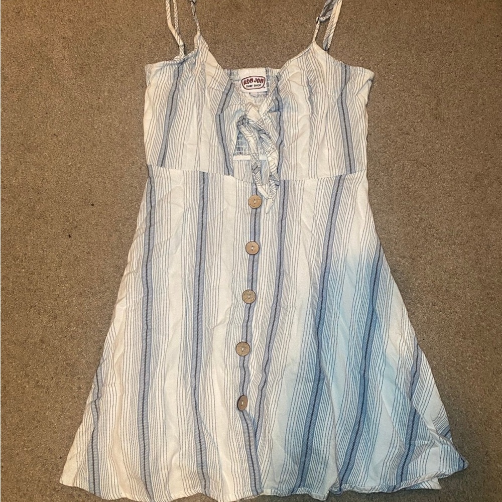 Ron Jon Striped Sundress in Blue and White